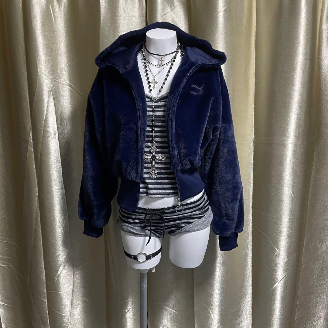 PUMA ファーパーカー 短丈 平成ギャル archive y2k