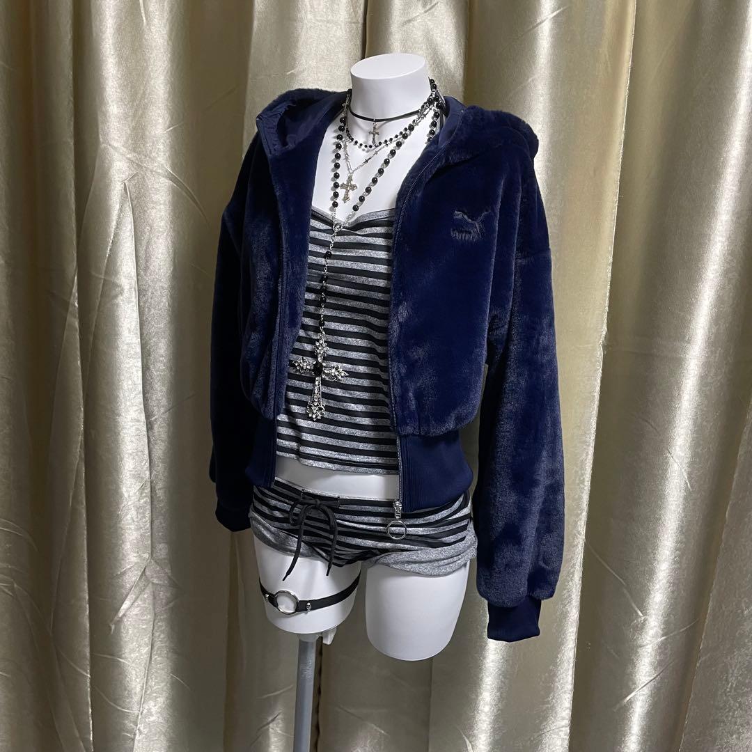 PUMA ファーパーカー 短丈 平成ギャル archive y2k