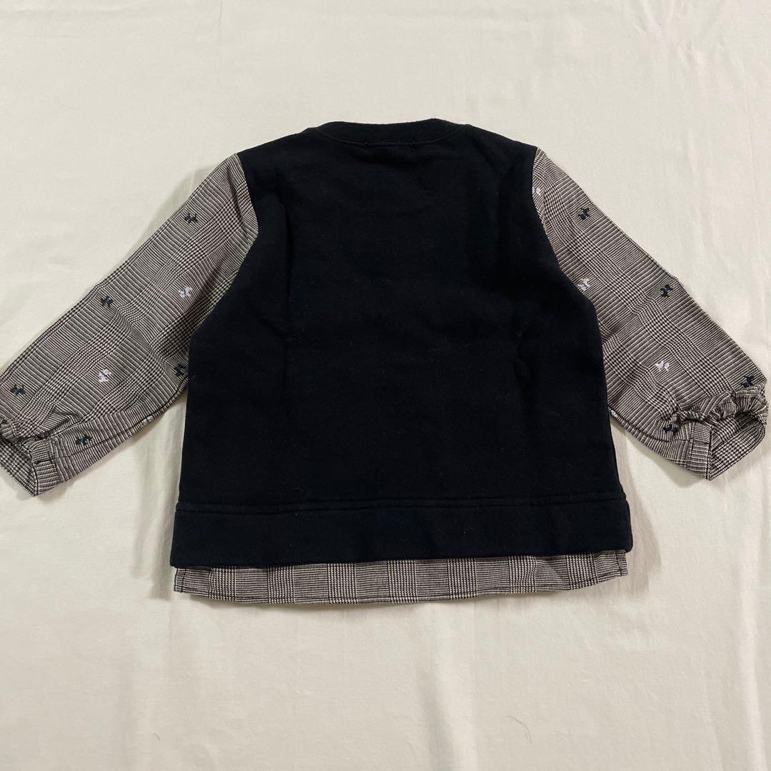 美品 異素材トレーナーシャツ 80