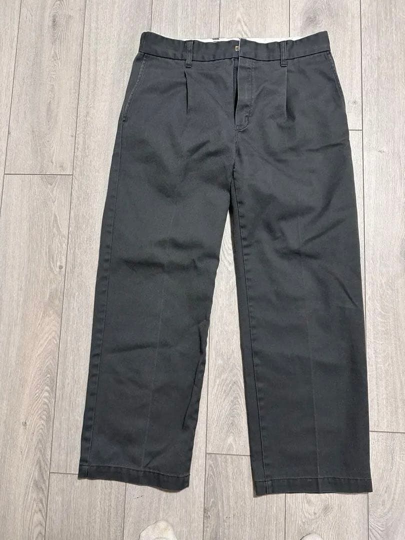 ワコマリア ディッキーズ 24FW Sチャコール PLEATEDTROUSER