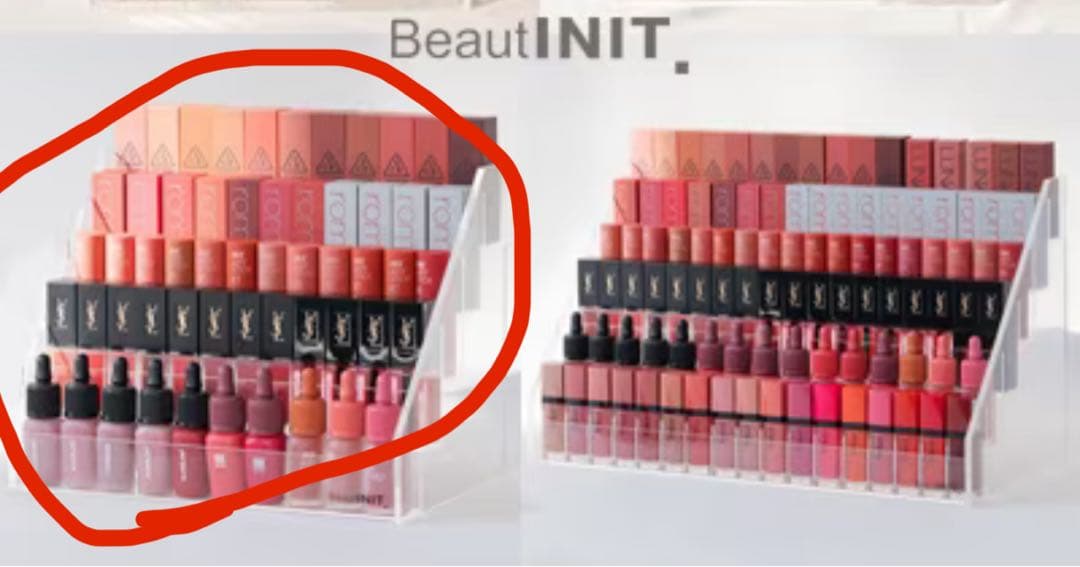 BeautINIT 透明アクリル多段収納ボックス　リップイニット