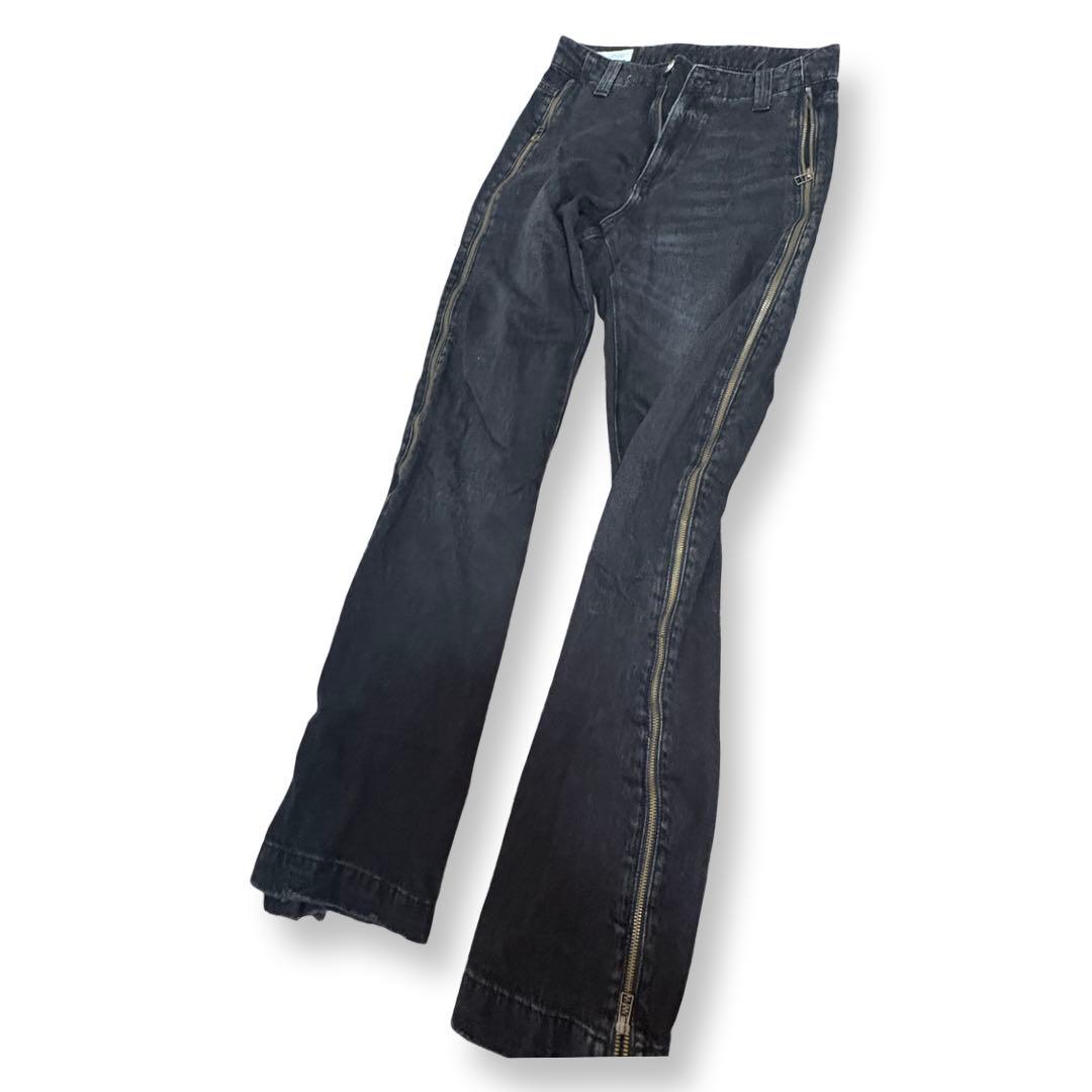 専用 ZARA ブラックブーツカットデニム サイドジッパー付き
