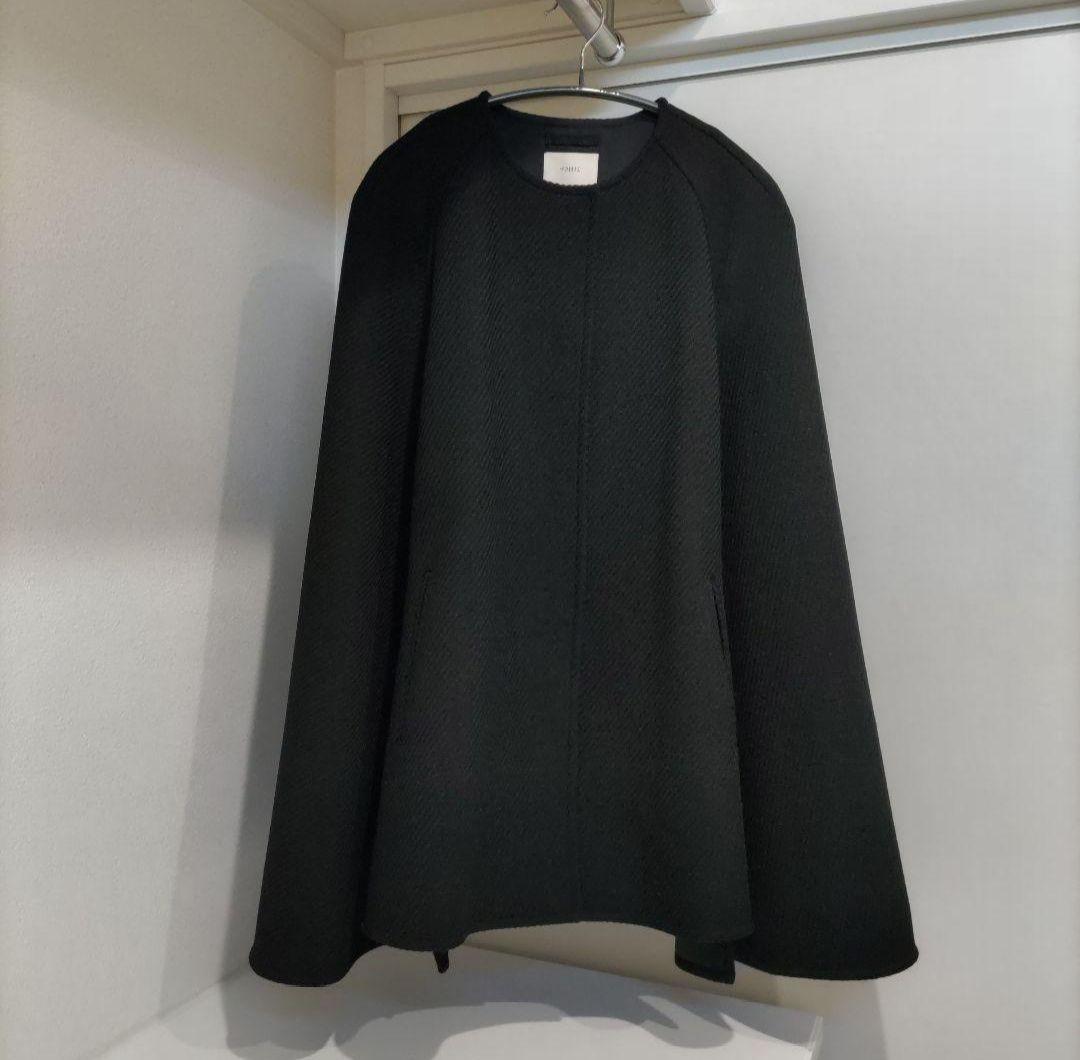 LE PHIL ルフィル ノーカラージャケット ケープ ジャケット ポンチョ 黒