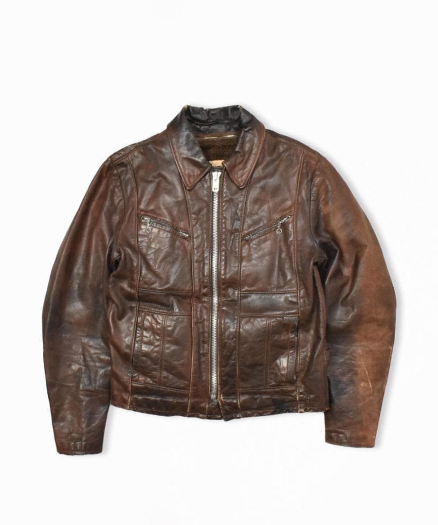 80's USA製 SCHOTT ショット レザー ライダースジャケット 40