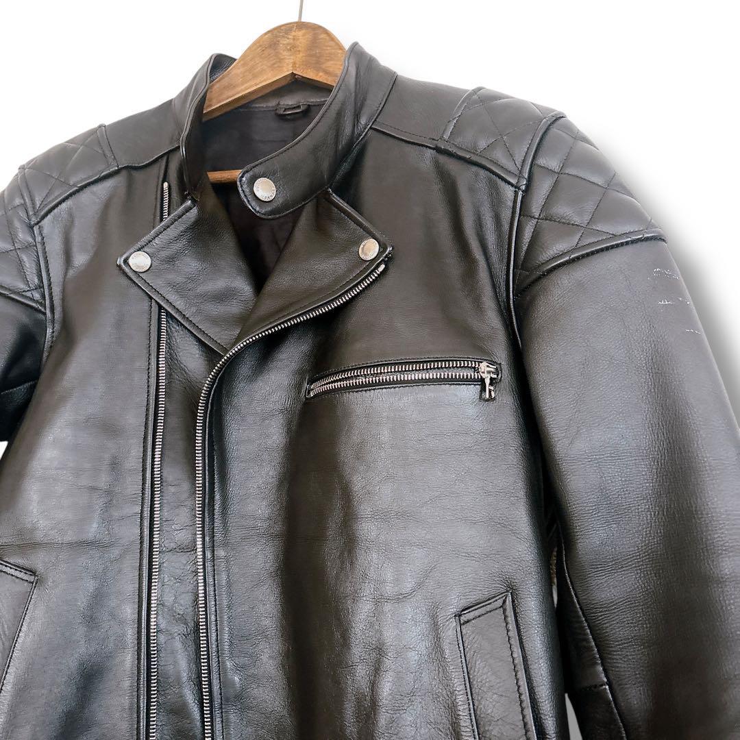 美品 SOPHNET. ライダースジャケット L 本革 ブラック セミダブル