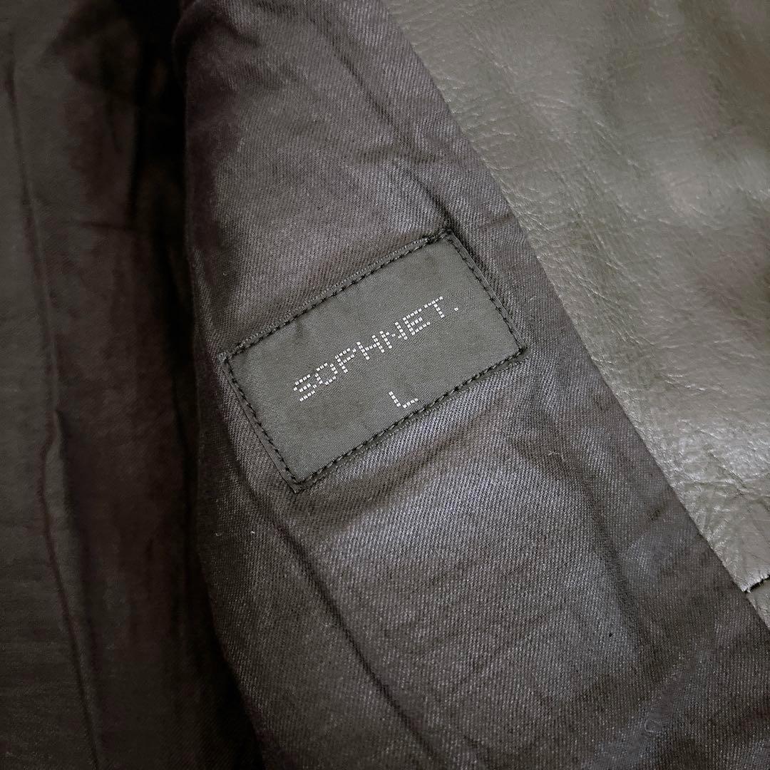 美品 SOPHNET. ライダースジャケット L 本革 ブラック セミダブル