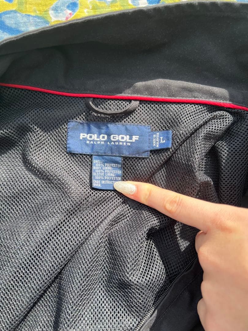 90s POLO GOLF ハーフジッププルオーバー L