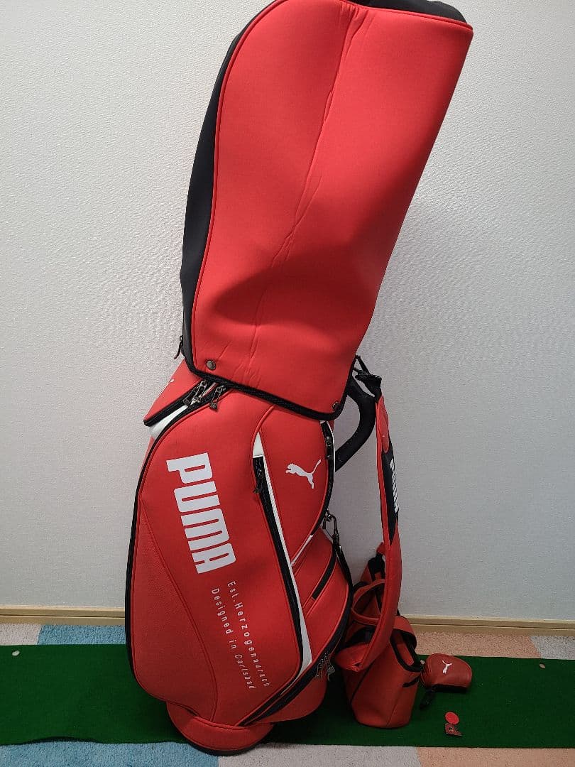 PUMA キャディバッグ レッド 付属品あり