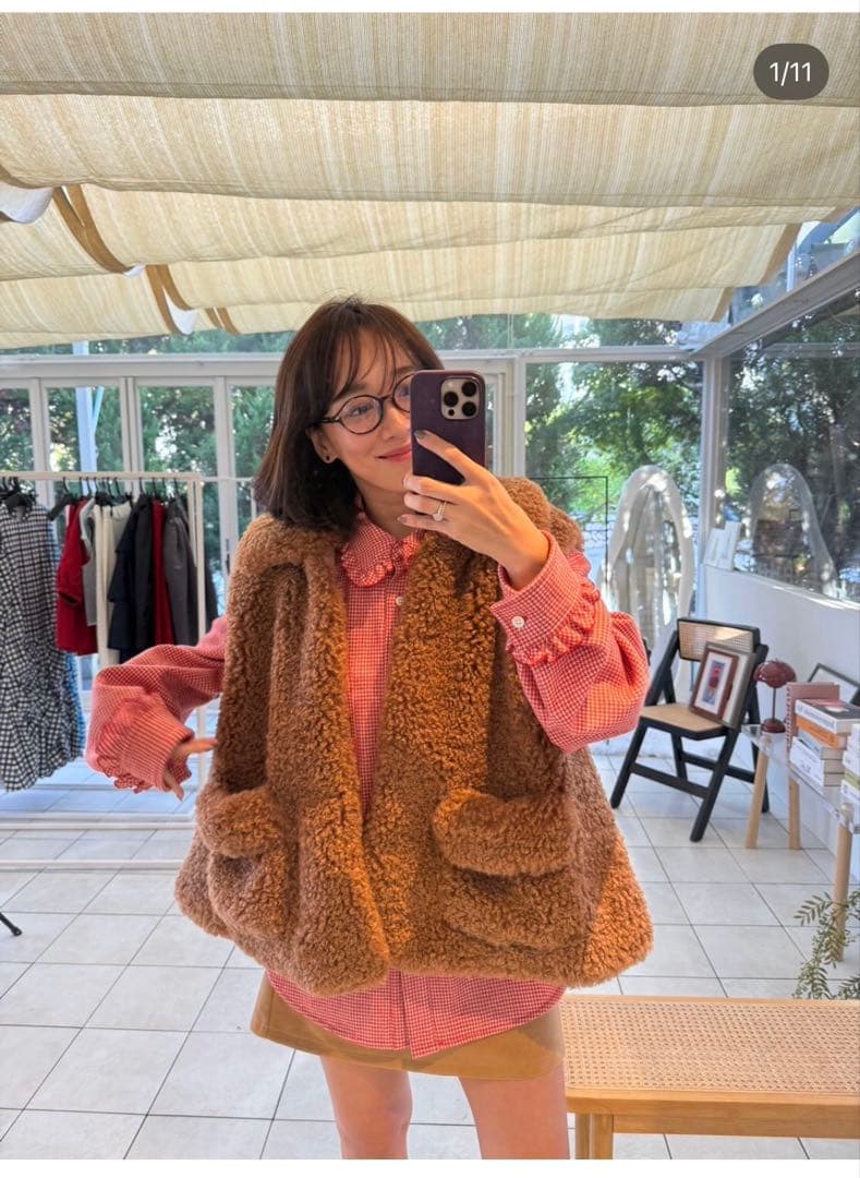 rosymonster ロージーモンスター　bearly boa vest
