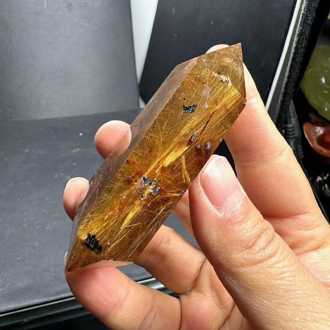 天然石 タイチンルチルクォーツのポイント　ご購入前に在庫確認必要YS055