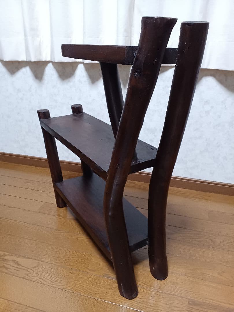 アジアン家具 バリ 木製 ラック ARチーク材ナチュラルラック 3段タイプ