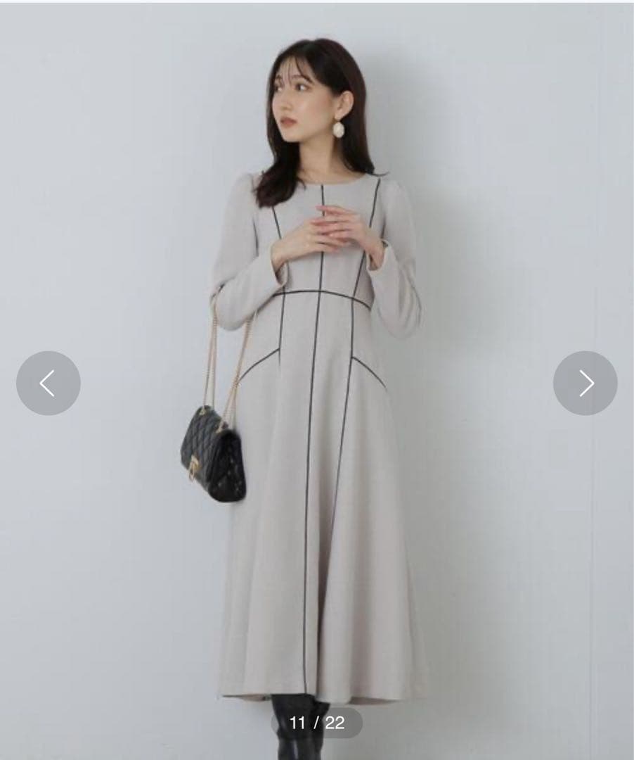 PROPORTION BODY DRESSING ツイードパイピングワンピースM