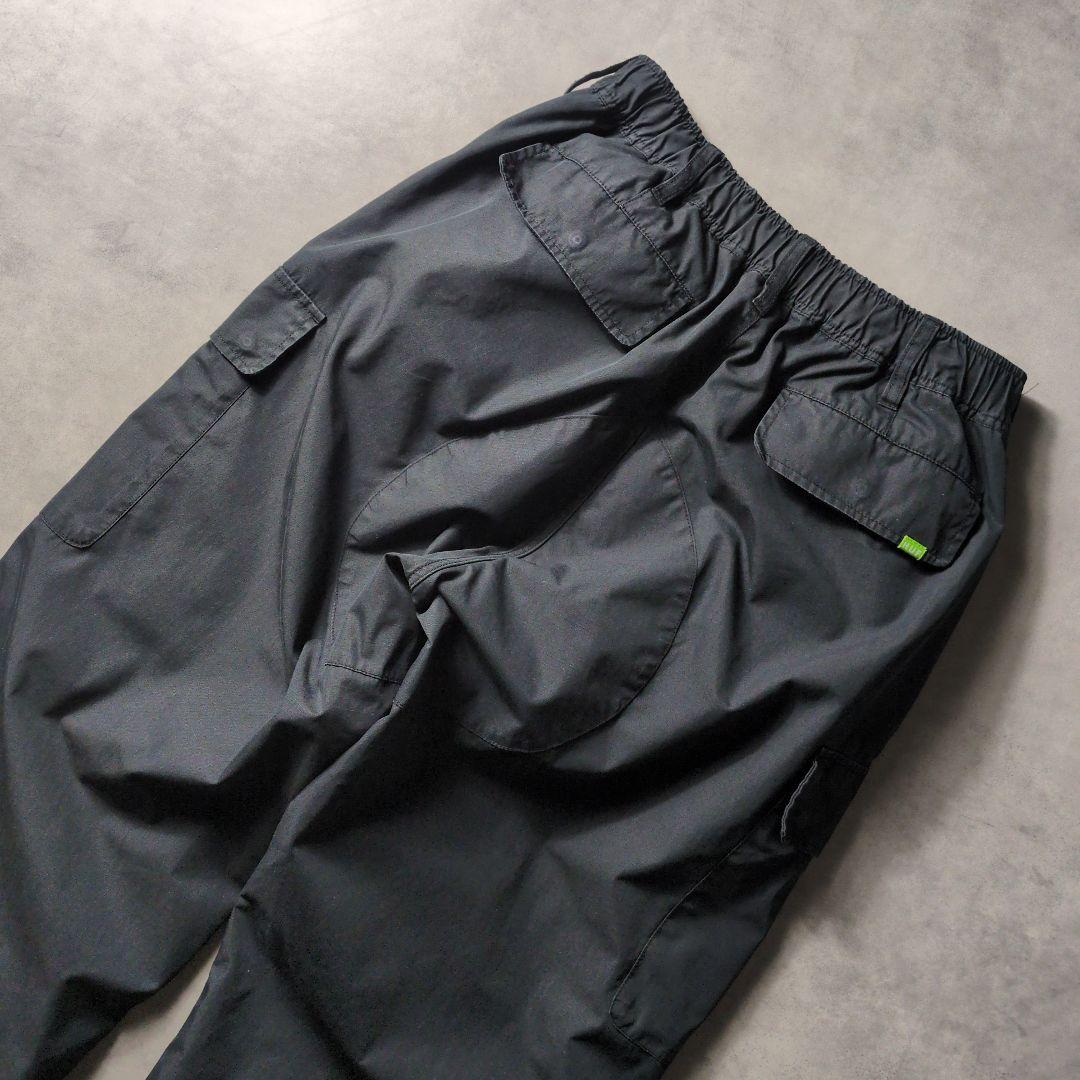 HUF コットン ナイロン リップストップ ブラック カーゴパンツ L