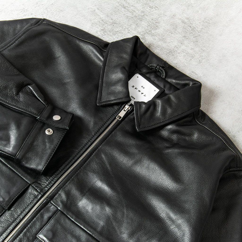 EDWIN レザージャケット DOGMA JACKET L 黒 オーバーサイズ