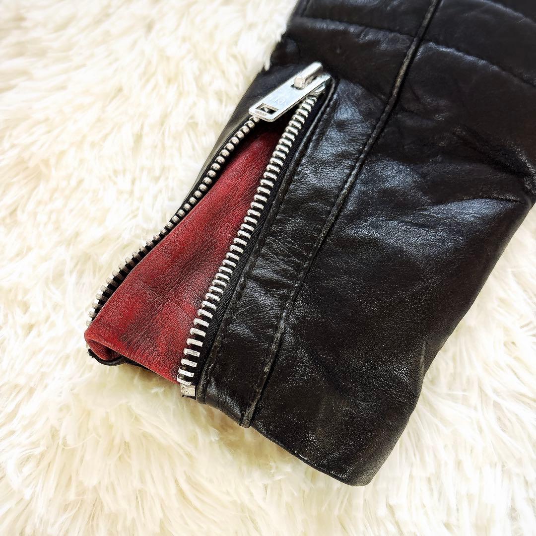 ECHTES LEDER レザージャケット　革ジャン　ダブル　ライダース　L