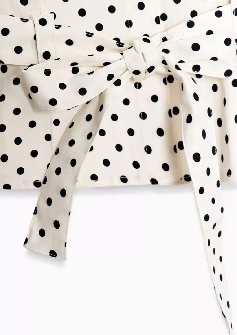 【ZARA】ザラ S ドット柄シャツジャケット 水玉 シャツ