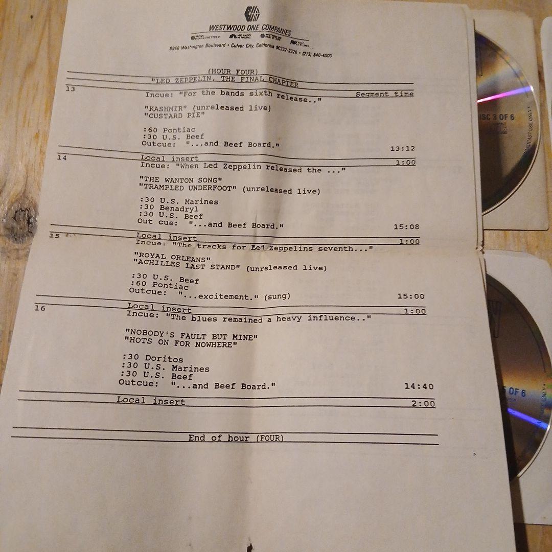 レッドツェッペリン　ラジオ放送用 THE　FINAL CHAPTER 　CD6枚