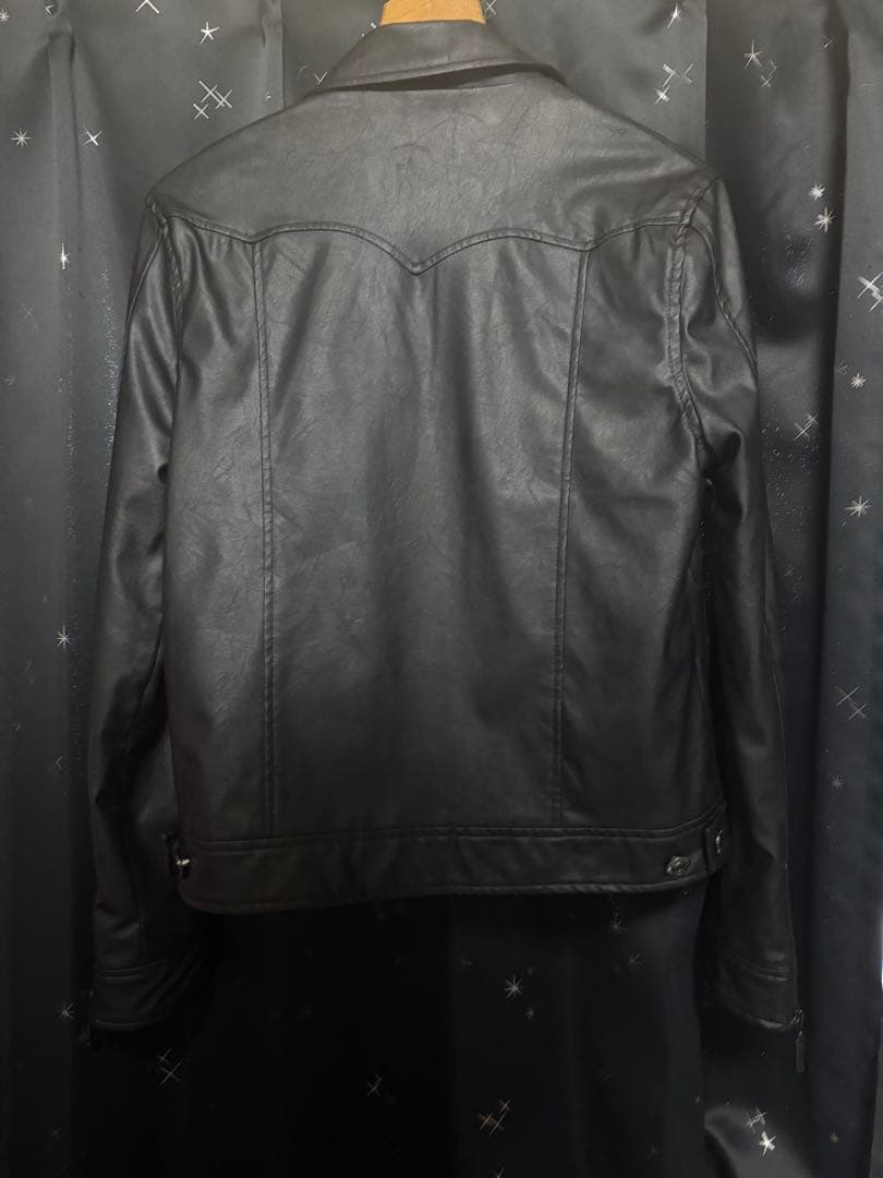 ジャケット・アウター archive leather denim jacket darkwear