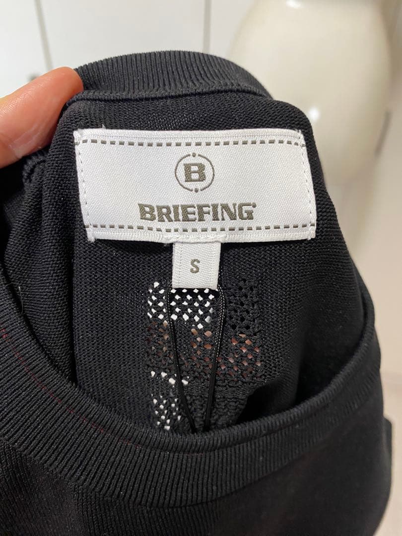 BRIEFING新品タグ付シースル切替ニットトップスS