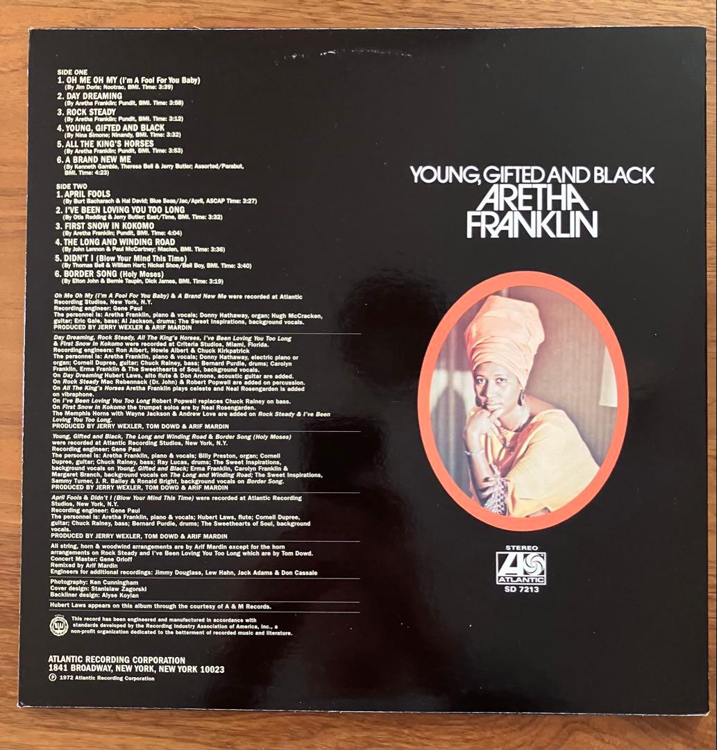 洋楽 ARETHA FRANKLIN/YOUNG, GIFTED AND BLACK
