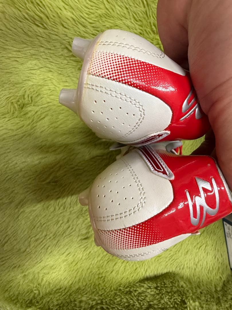 ASICS サッカーシューズ 24.5cm ホワイト/レッド