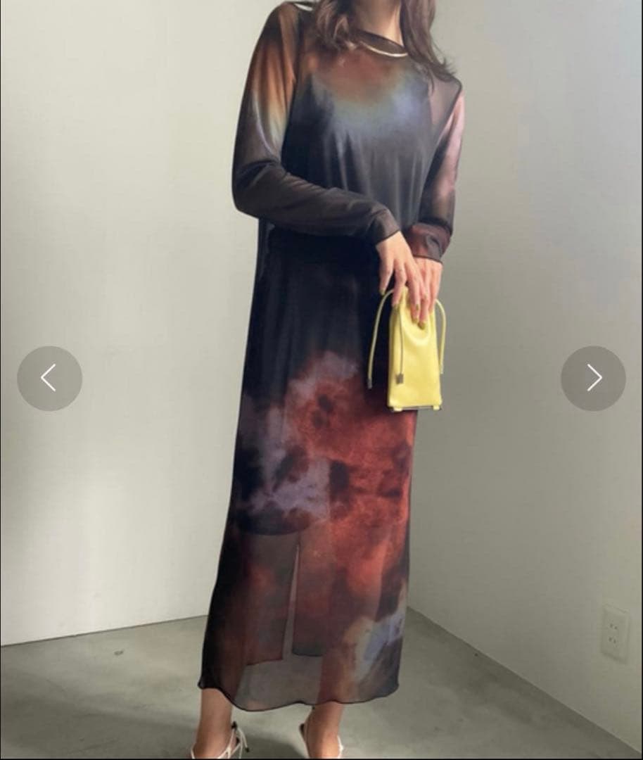 美品　AMERI MIRANDA TAIDAI SHEER LONG TOP