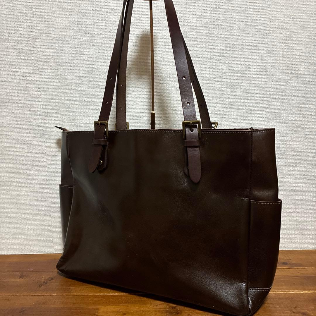 【美品】zeha ツェハ　本革　A4収納 肩掛け可　トートバッグ　ビジネスバッグ