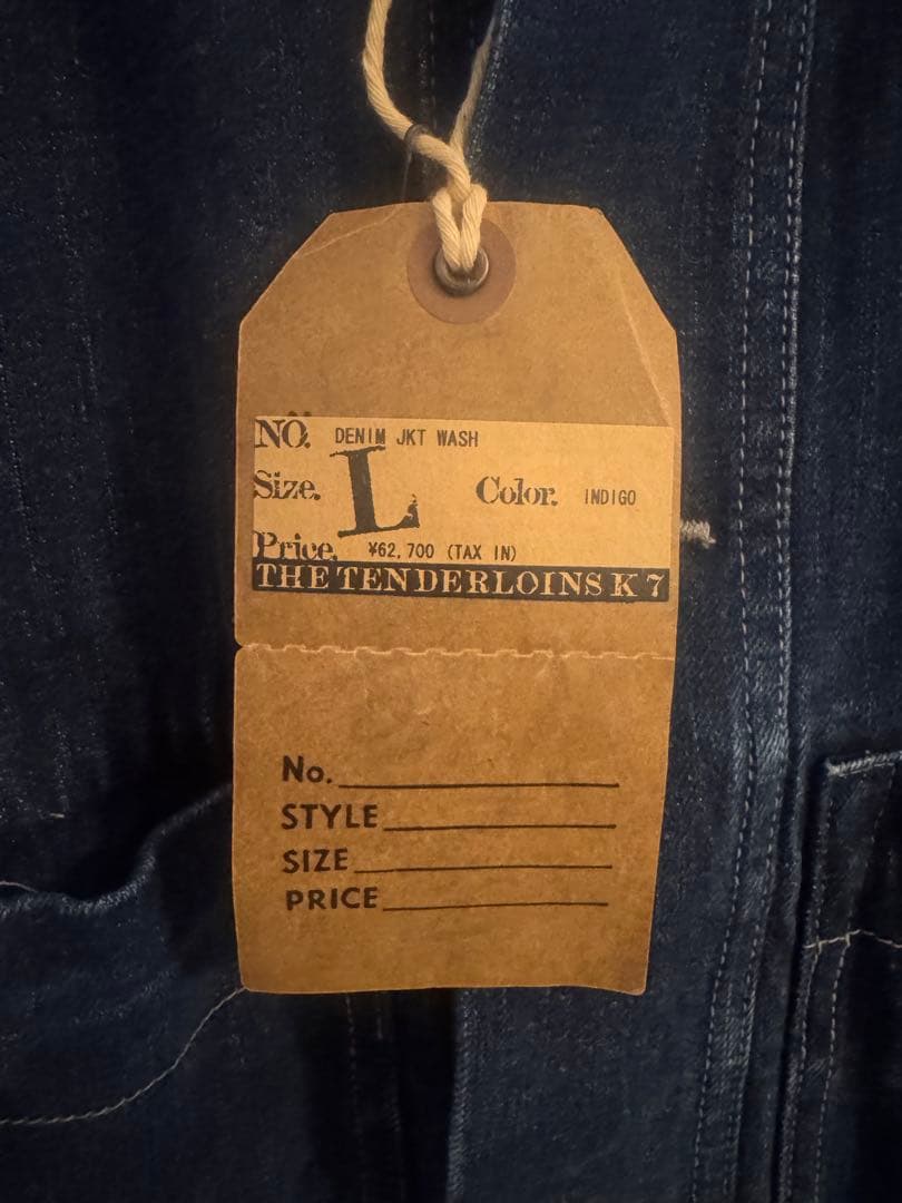 【L】TENDERLOIN DENIM JKT WASH