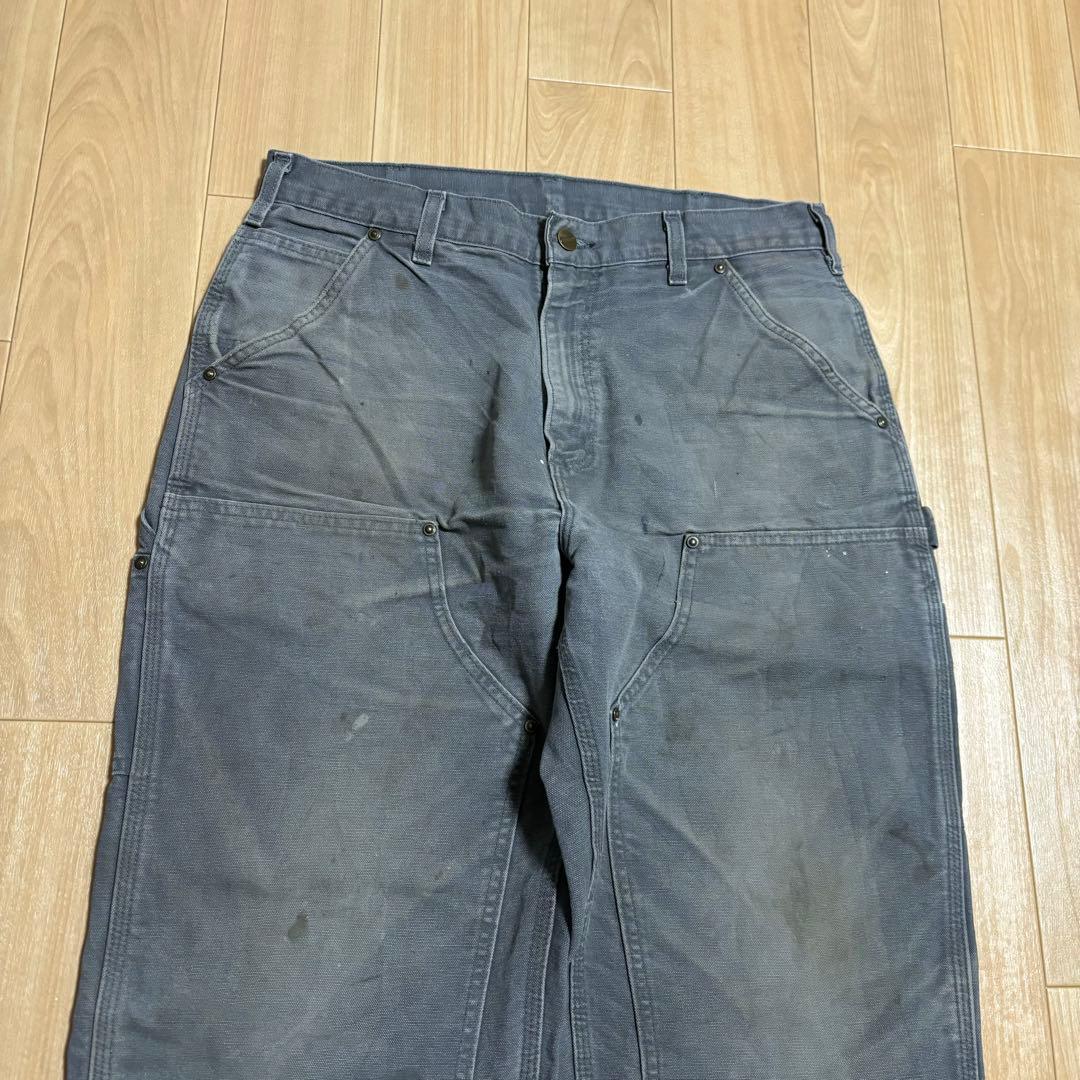 carhartt Mexico GVL グレー ダブルニー ダック ワークパンツ