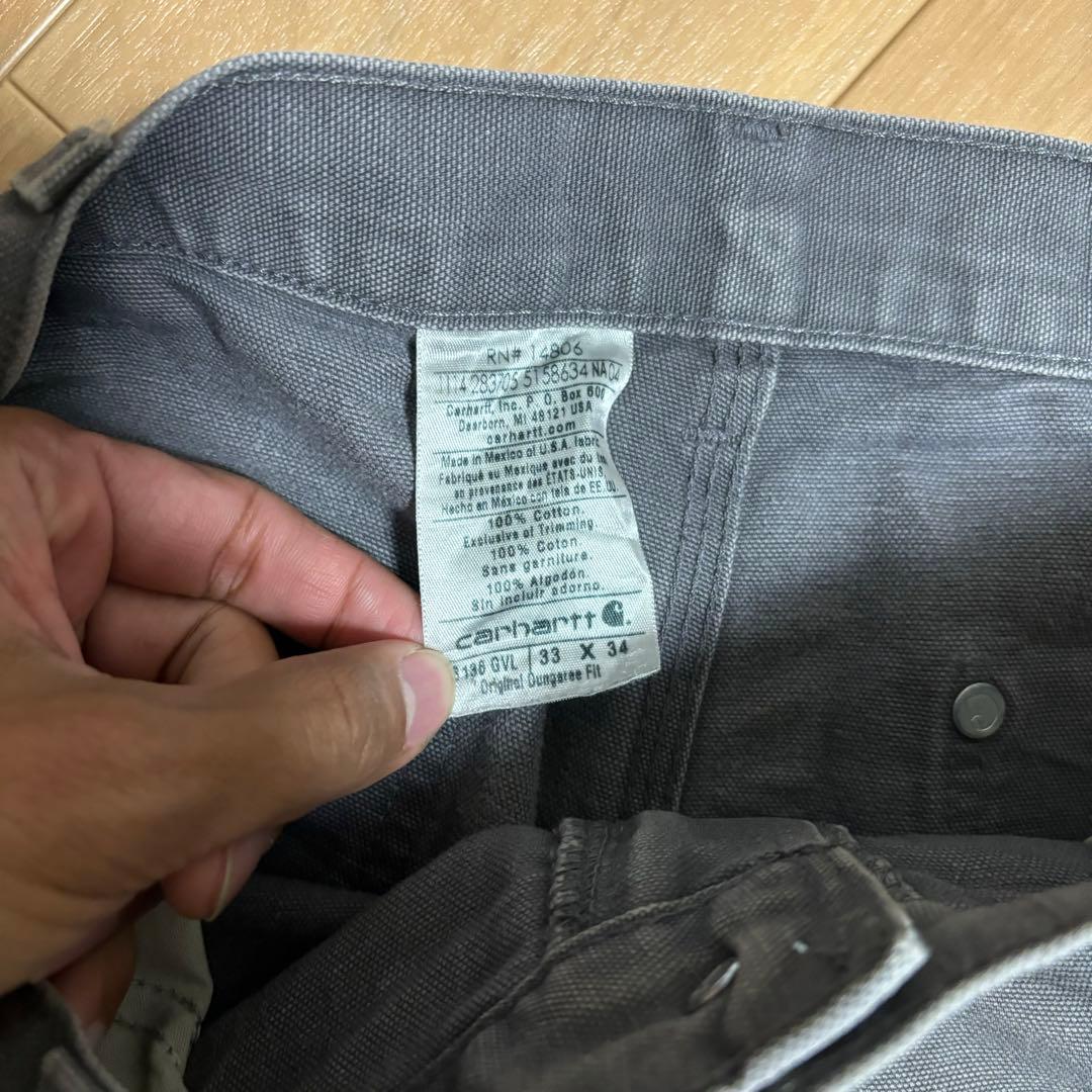 carhartt Mexico GVL グレー ダブルニー ダック ワークパンツ