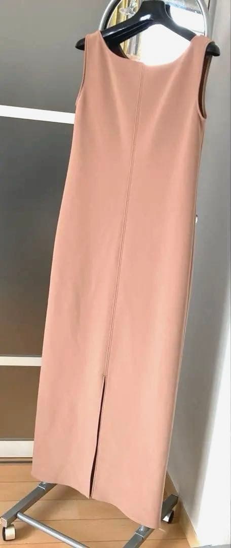 【美品　洗える】ノーブル　ニットライク　ジョーゼット　2wayワンピース　ロング