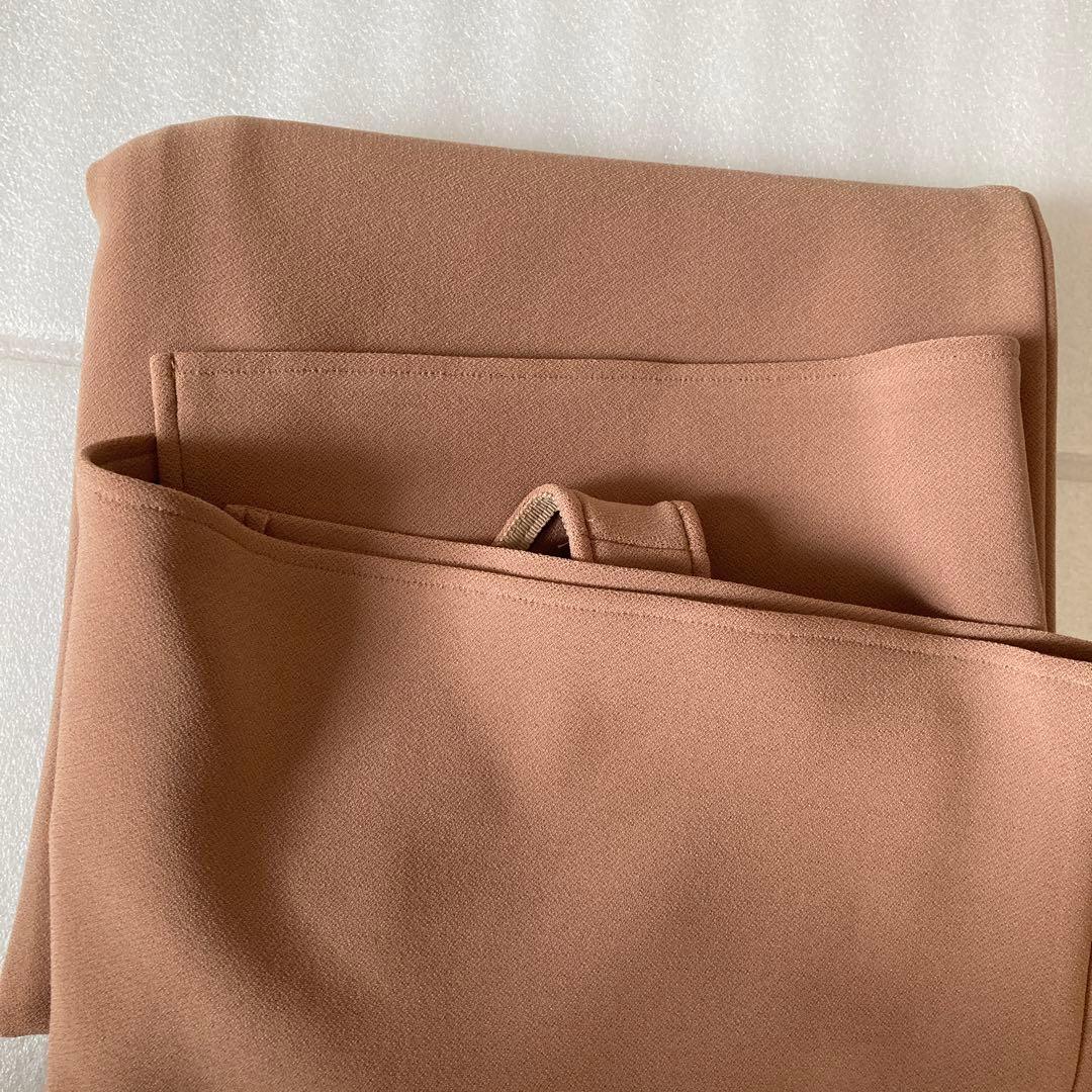 【美品　洗える】ノーブル　ニットライク　ジョーゼット　2wayワンピース　ロング