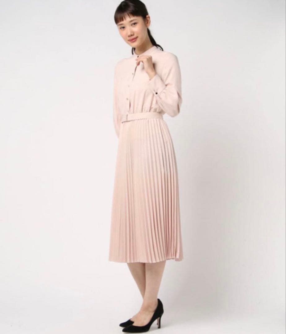 ANAYI バックサテンプリーツワンピース 36