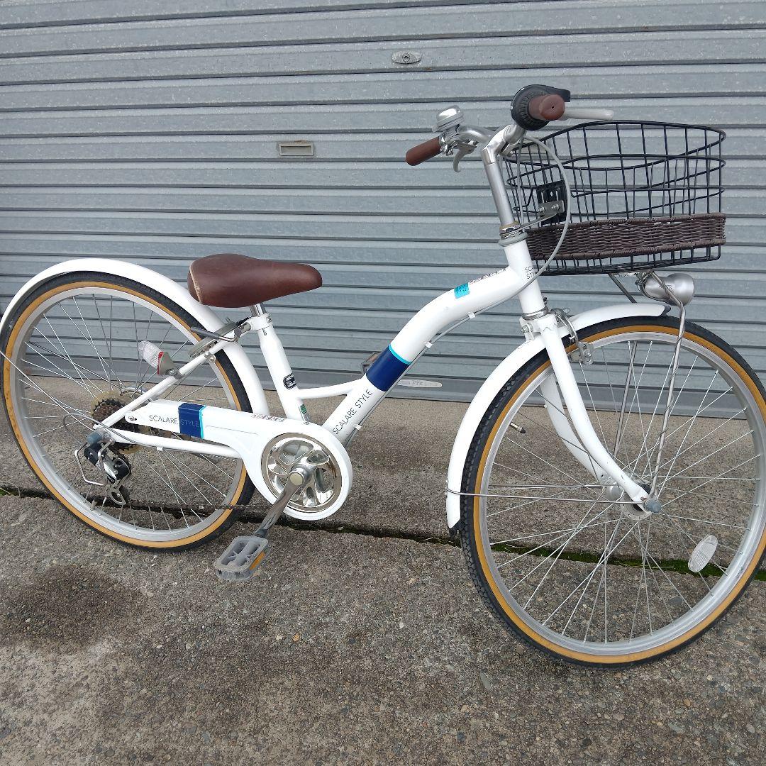 【引取限定】24インチ自転車(カゴ付き、6段変速)　新潟県