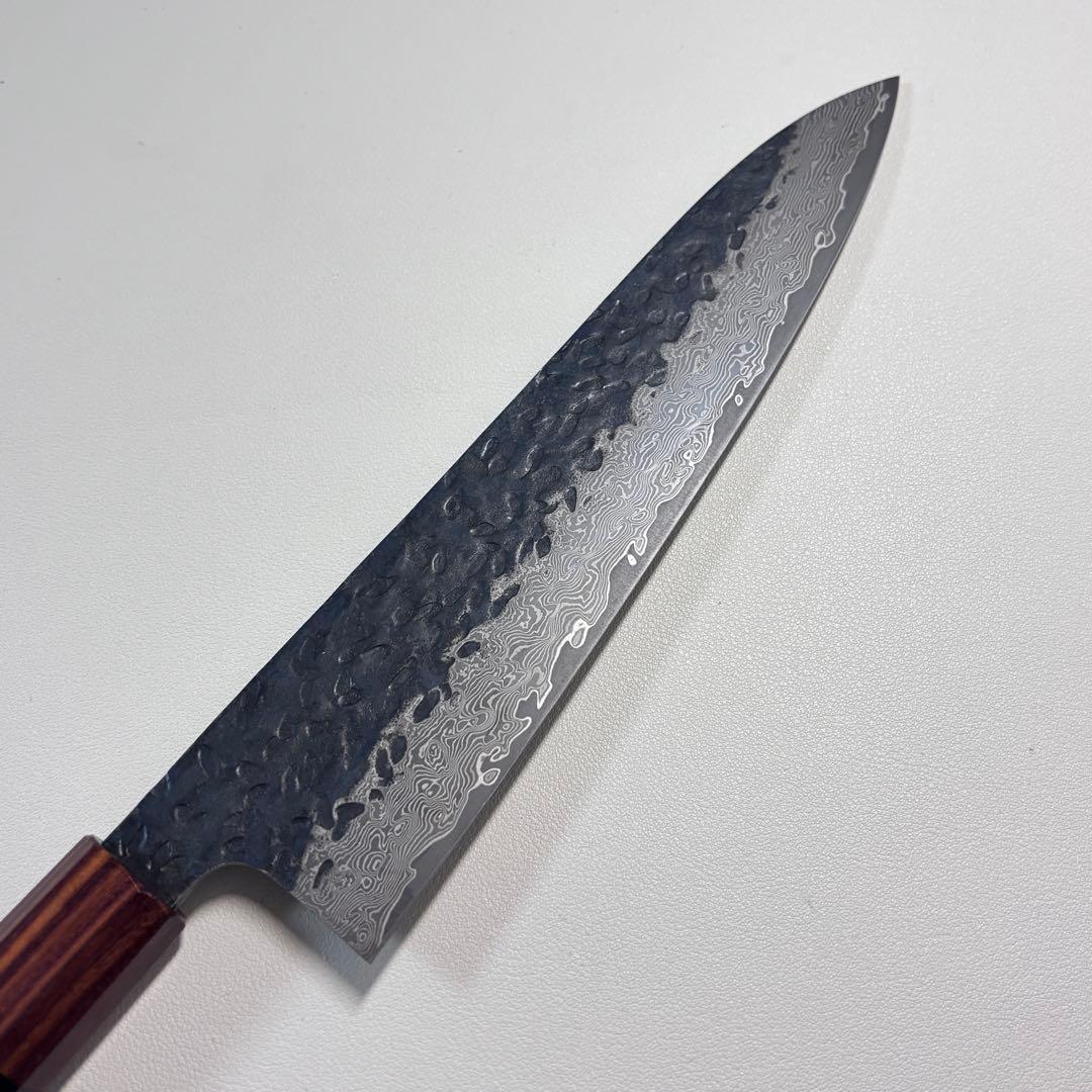 黒打ちダマスカス和牛刀八角柄 和包丁　シェフナイフ 210mm 牛刀︓