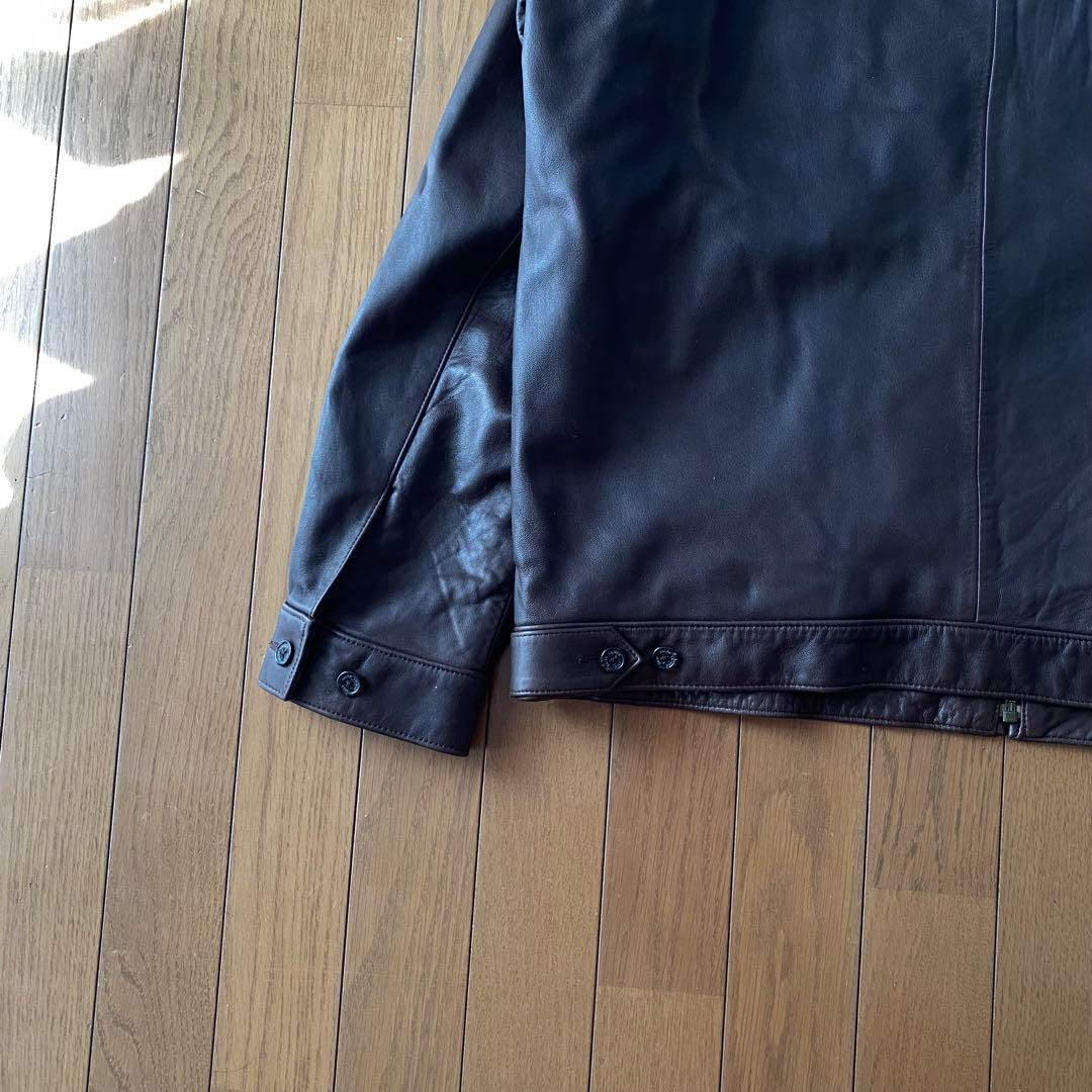 極美品 90s Ralph Lauren レザージャケット 羊革 ブラウン L