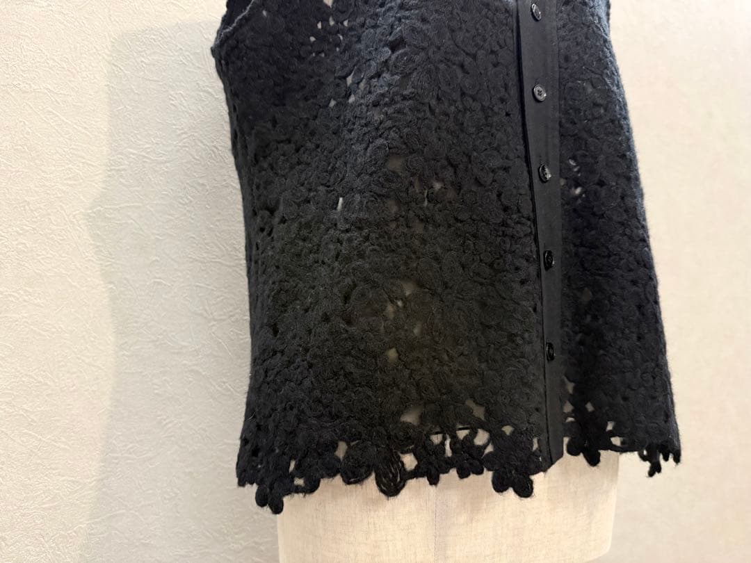 BLAMINK 17万 24A/W レースVネックブラウス