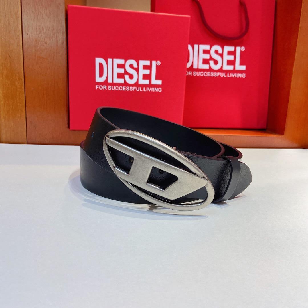 DIESEL 　カウレザー　1DR　ブラック　ベルト