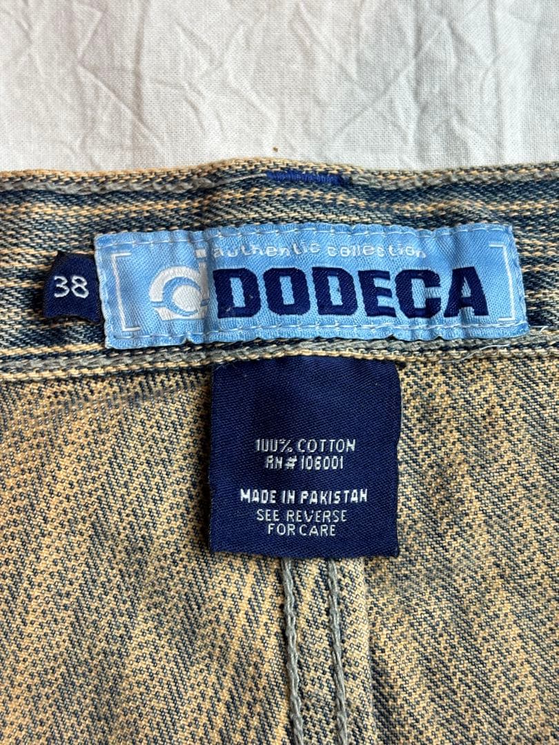 極太90s 希少DODECA スーパーワイドバギースラブデニム38 Y2K B系