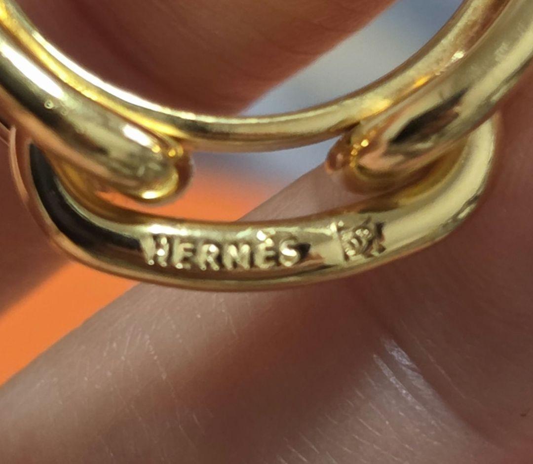 HERMES スカーフリング90 ゴールド シェーヌダンクル