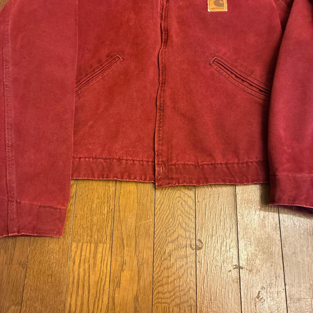 00s 希少 Carhartt クリムゾンレッド デトロイトジャケット USA製
