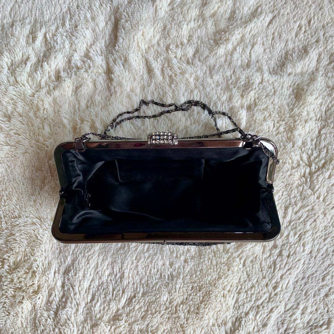 タグ付き新品　23区　パーティバッグ　クラッチバッグ　黒　ビジュー　結婚式