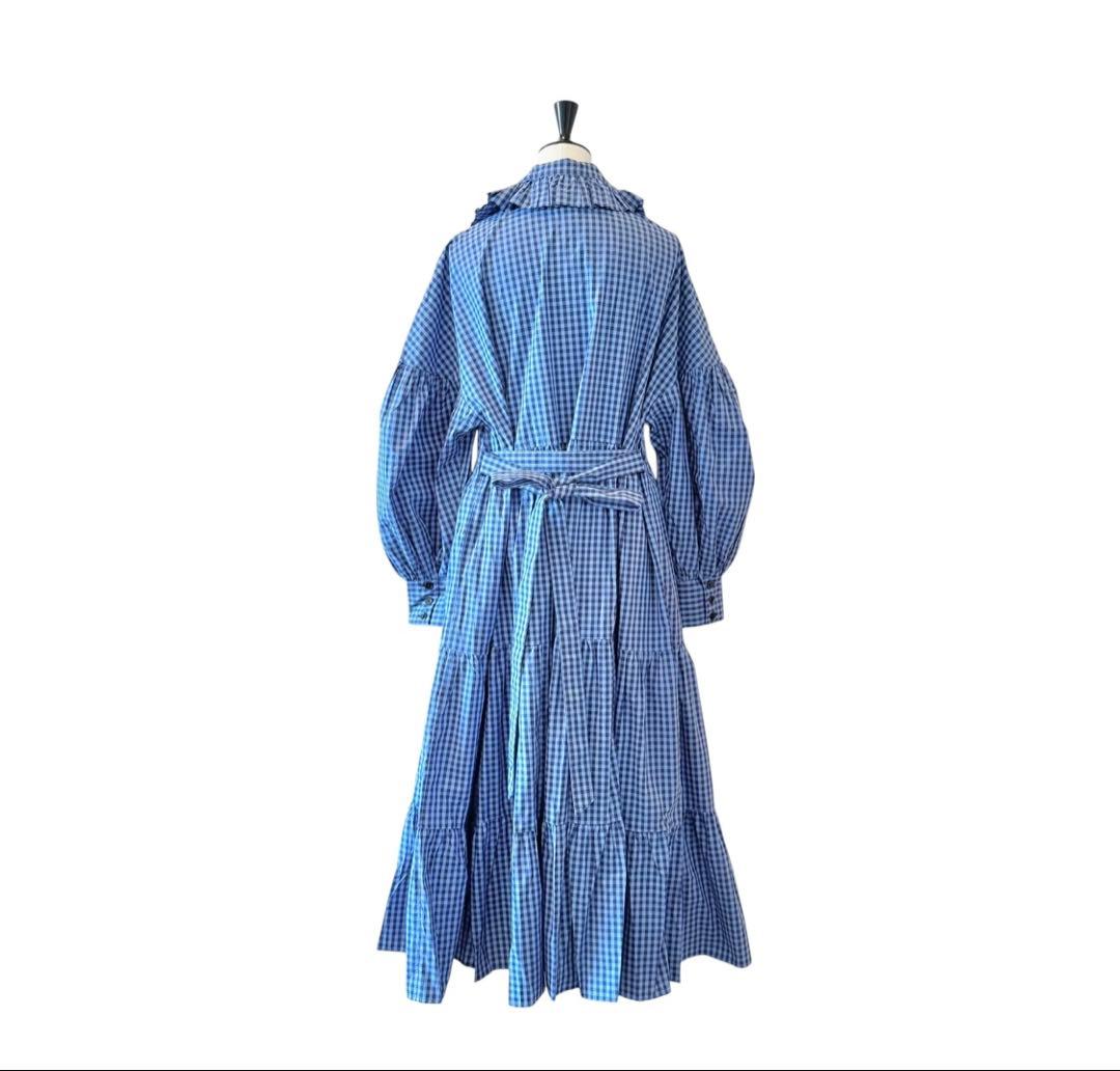 amelife cineame　ショールカラーワンピース　BLUE