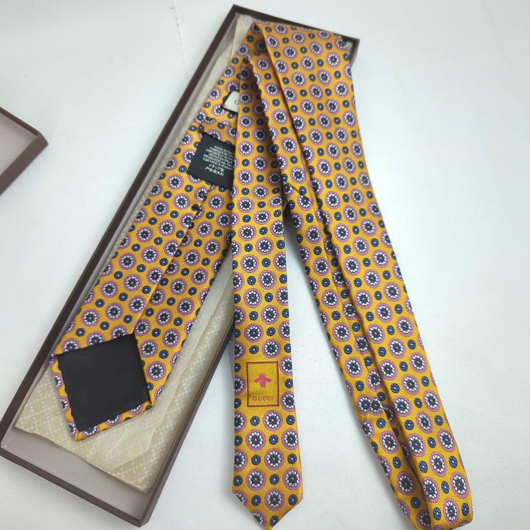 【新品級】GUCCI グッチ ネクタイ 玉模様 総柄 現行 近年モデル