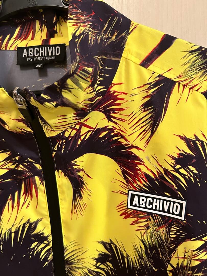【新品タグ有】ARCHIVIO パームツリー柄 ブルゾン サイズ46
