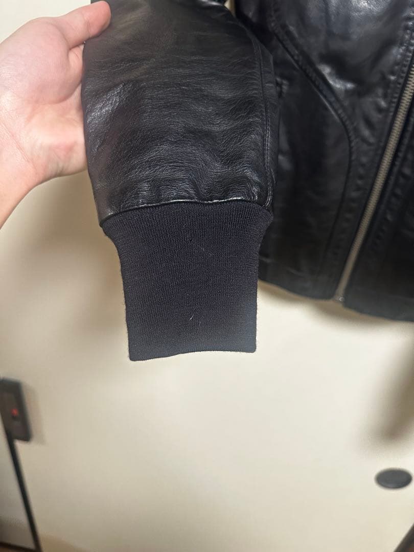Rick Owens カーフレザー　インターシャ　XS
