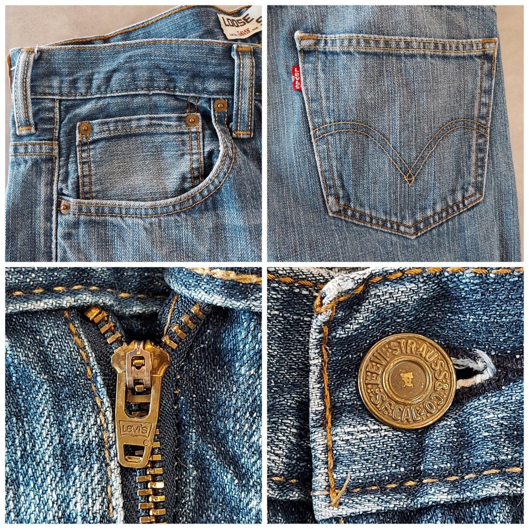 リーバイス569 Levis W32 ブルーデニム 青 ボトム 古着 19181