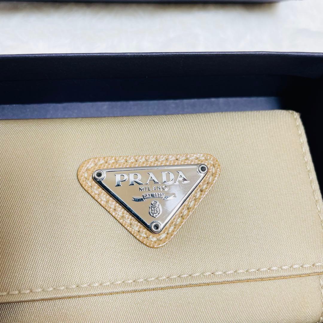 新品未使用PRADA キーケース ナイロン キャメル6連キーケース品質証明書付
