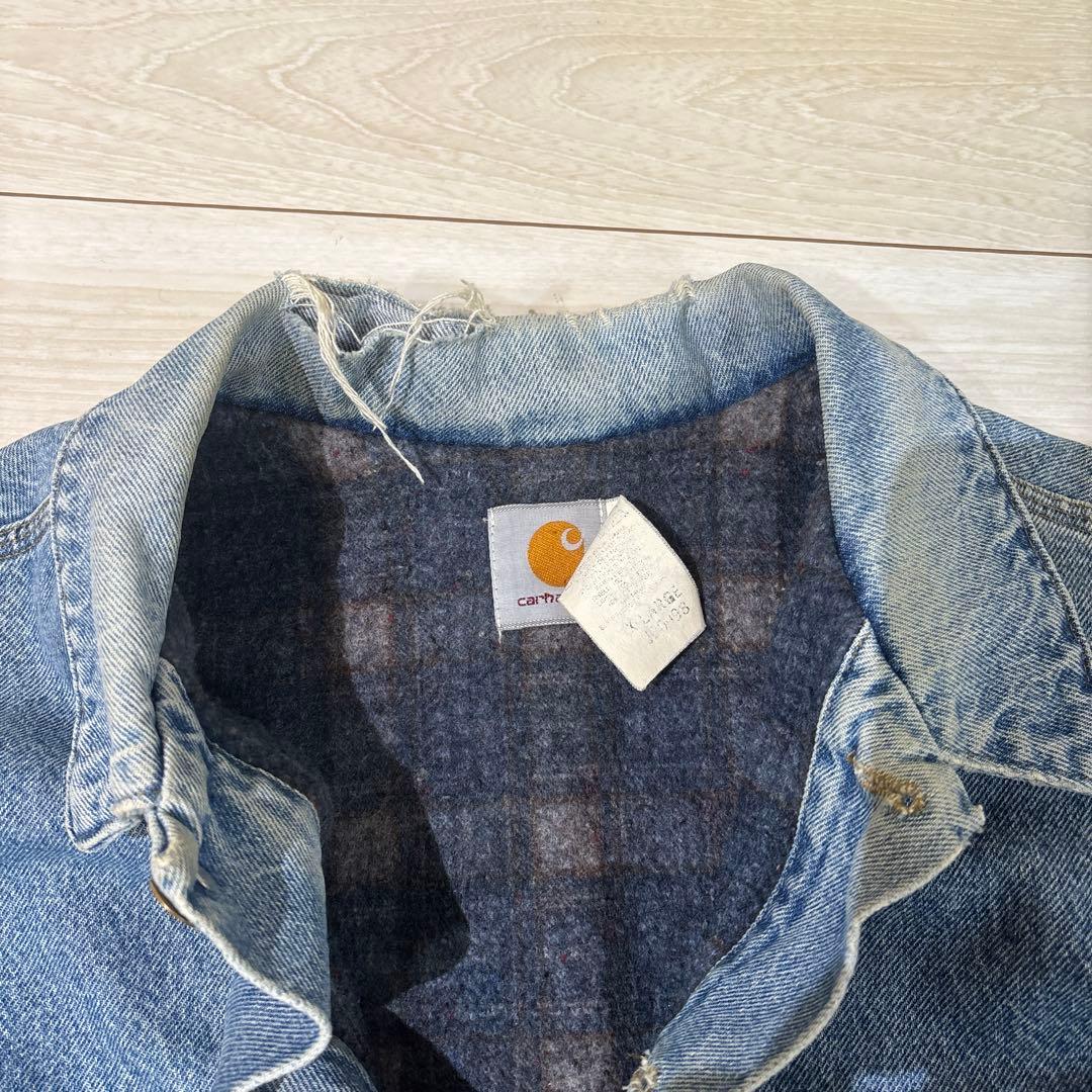 【USA製】Carhartt カーハート　デニムジャケット　90s 雰囲気抜群