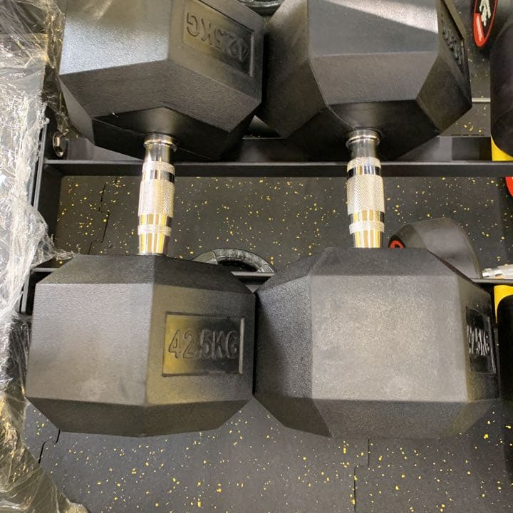 ラバーヘックス  ダンベル　57.5kg 2個